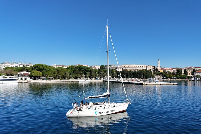Pula: Half-Day Sailing with Drinks, SUP & GoPro (Max 6 Guests) - Pula’s coast with Brijuni in view