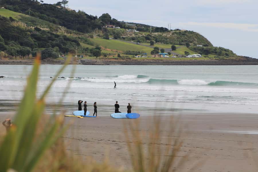 Raglan: Group Surf Lesson - The first lesson: board, waves, and surf safety