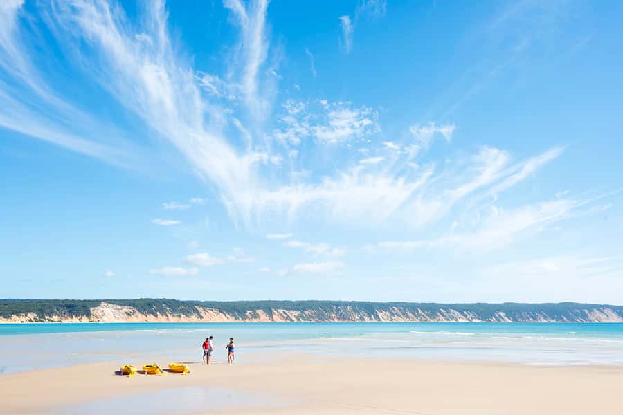Rainbow Beach: 4WD Beach Drive Adventure and Surf Lesson - The 4WD route to Double Island Point