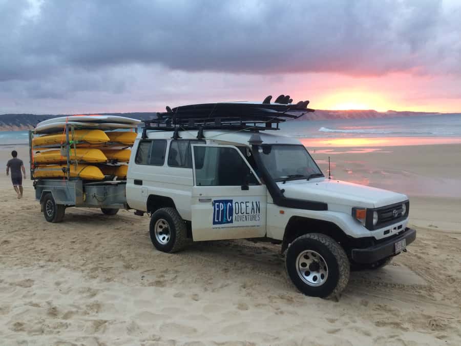 Rainbow Beach: 4WD Beach Drive Adventure and Surf Lesson - Why Double Island Point suits first-time surfers