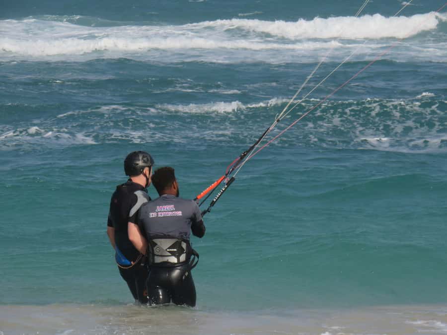 Sal: Kitesurfing Lessons - Sal’s wind turns a beach lesson into a real sport