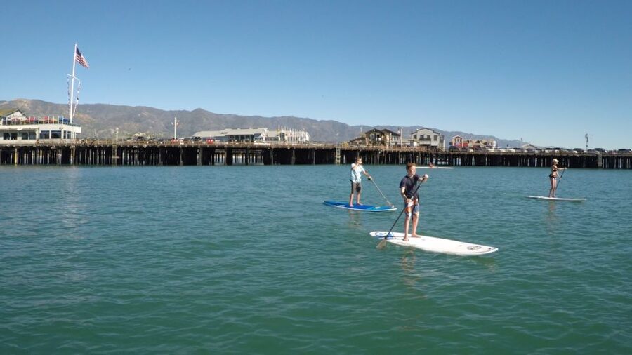 Santa Barbara: Stand-up Paddle Board Rental - Paddling near the harbor and Stearns Wharf