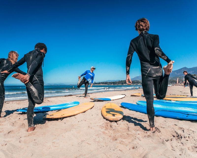 Santa Barbara: Surfing Lessons - The wetsuit, board, and equipment are included