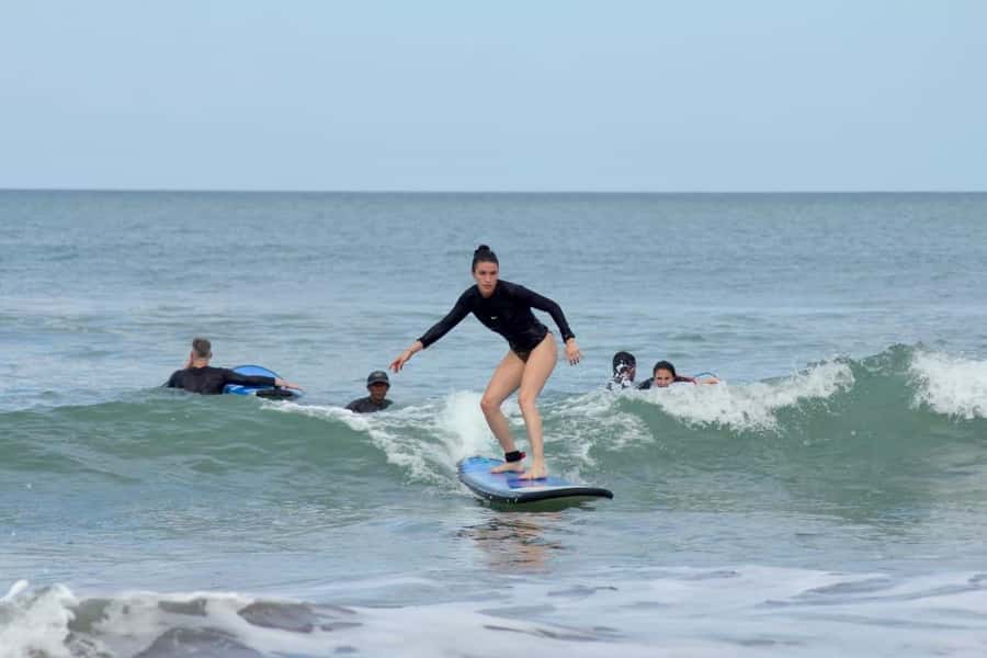Seminyak: Beginner Surf Lesson with Pro Instructor - The short safety lesson before you paddle out