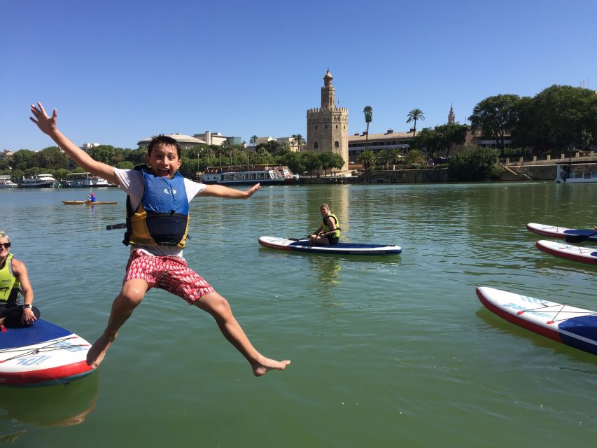 Seville: 1.5-Hour Daytime Standup Paddleboarding Tour - Torre Sevilla and the Expo 92 riverfront