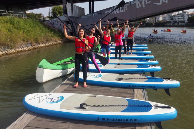 Seville Paddle Surf Sup in the Guadalquivir River - Beneath Puente de Triana