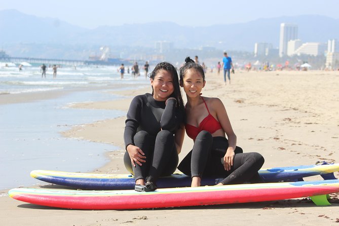 Shared 2 Hour Small Group Surf Lesson in Santa Monica - Heading into the water for 50 to 60 minutes