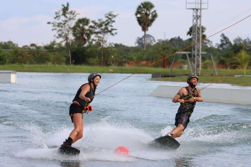 Siem Reap: All-Day Wakeboarding Ticket - Getting fitted with boards and safety gear