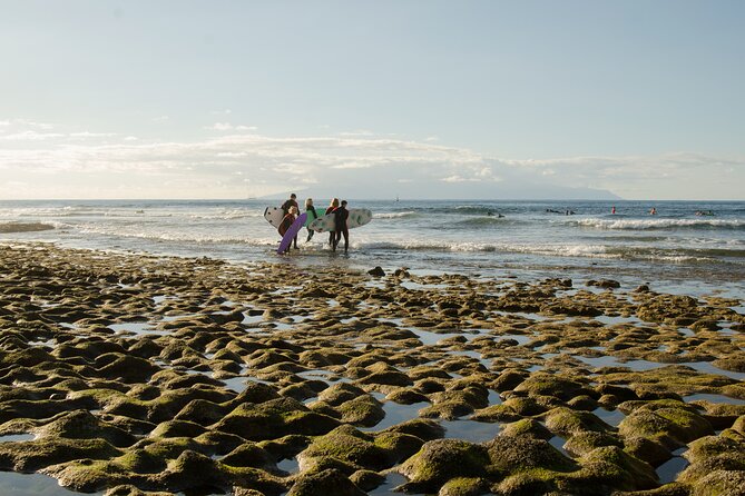 Small Group Surf Lesson in Playa de las Américas - The beach briefing covers safety and the pop-up