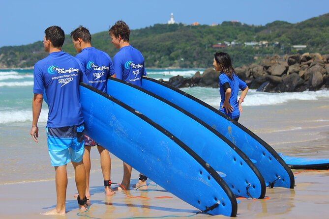 Small-Group Surfing Lessons in Byron Bay - The water session at Main Beach