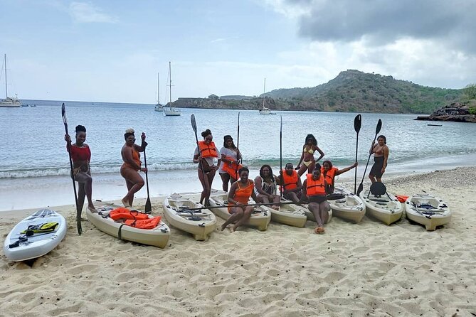 Snorkeling, Kayaking and Paddle Board Activity in Antigua - Paddling out from Galleon Beach