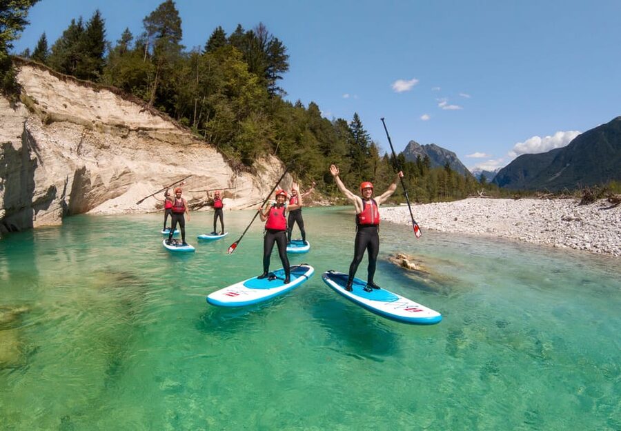 Soča Whitewater Stand-up Paddle Board: Small Group Adventure - Čezsoča: safety first, then paddle practice