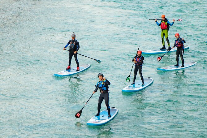 Soca Whitewater Stand-up Paddle Boarding Small Group Adventure - A useful halfway stop on a Soča beach