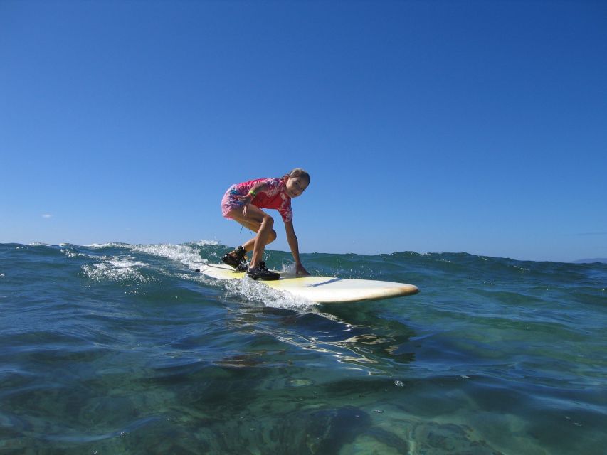 South Maui: Kalama Beach Park Surf Lessons - Gentle waves, rocky footing, and the gear you receive