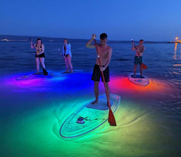 Split: Transparent SUP night Glow tour - The 10-minute lesson and safety briefing