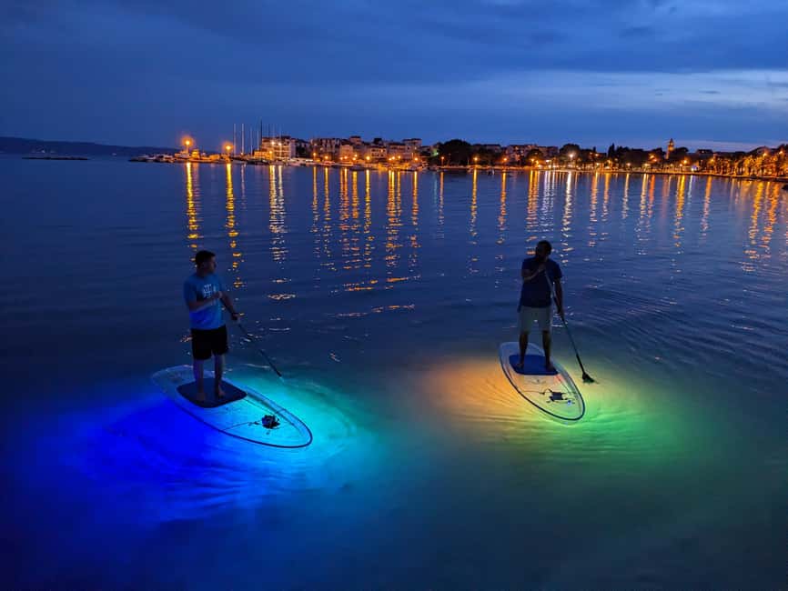 Split: Transparent SUP night Glow tour - Entering the river under the stars