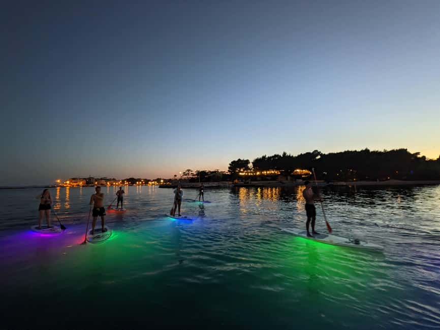 Split: Transparent SUP night Glow tour - The return paddle and included photos