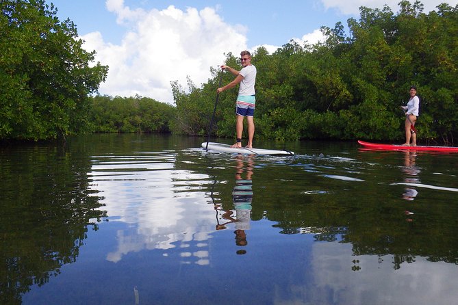 Stand up paddle in paradise - Paddling toward Islet Macou