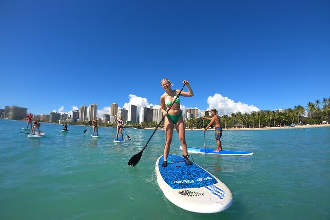 Stand Up Paddle Open Group Lesson with Waikiki Courtesy Shuttle - From Waikiki pickup to the Ohana Surf Center