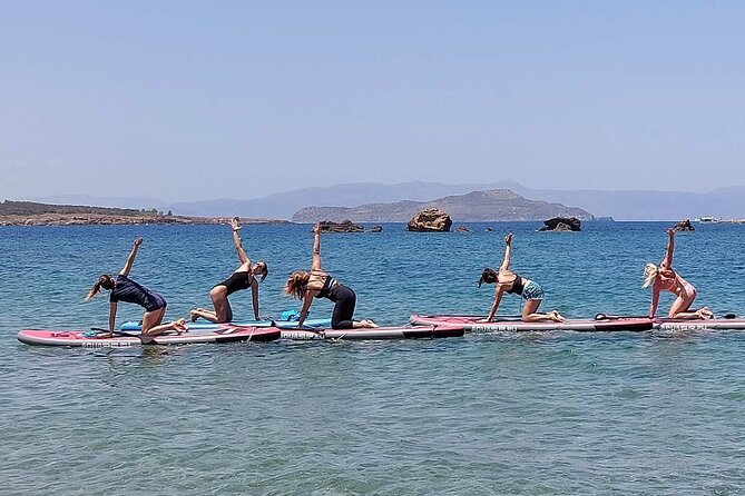 Stand up Paddle Pilates in Chania - The workout: balance, strength, and coordination