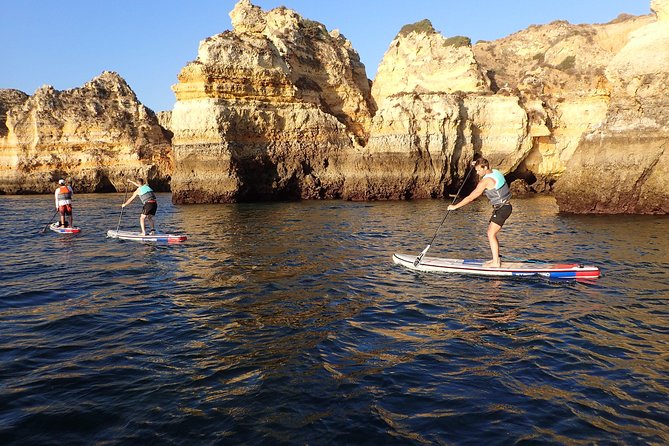 Stand Up Paddle Sunrise Caves Tour in Lagos - pickup Aljezur area - Ponta da Piedade from the water