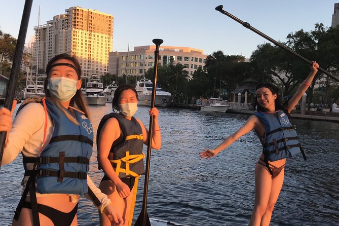 Sunset on Paddleboard Experience in Las Olas Fort Lauderdale - Paddling the New River with Vanessa Champion