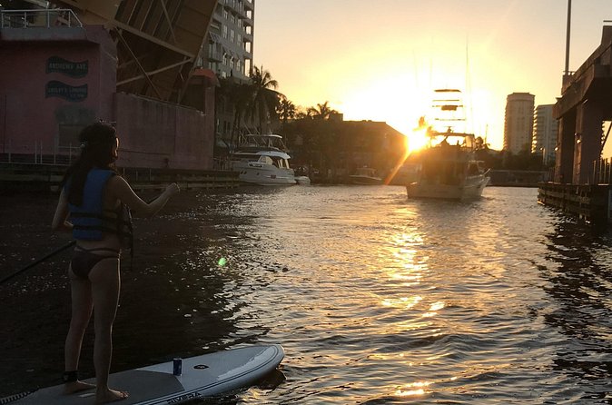 Sunset on Paddleboard Experience in Las Olas Fort Lauderdale - Photos and videos without juggling your phone