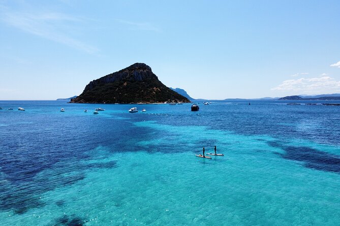 SUP Tour Experience Sunrise or Sunset breakfast or aperitif Olbia - Starting at Cala Girgolu near Tavolara