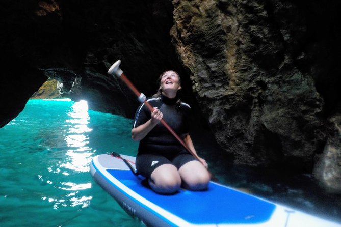 SUP Tour in Algarve Ingrina Caves w/ Snorkeling & Photos Included - Snorkeling inside the smaller caves
