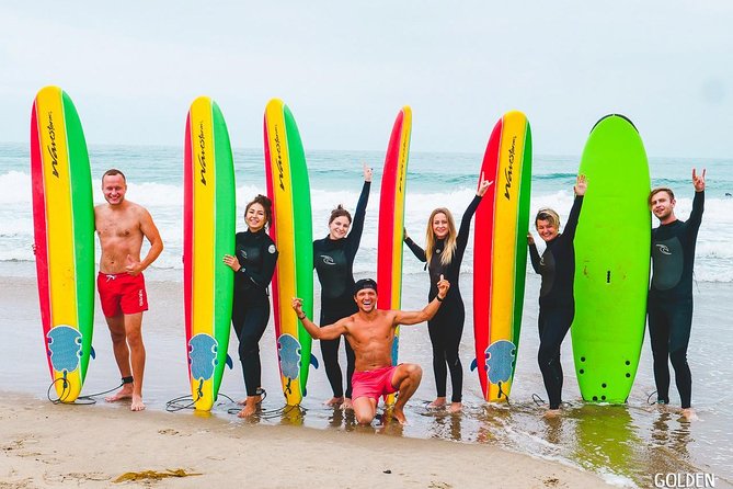 Surf Class for Beginners in Venice - Into the water with a board and wetsuit