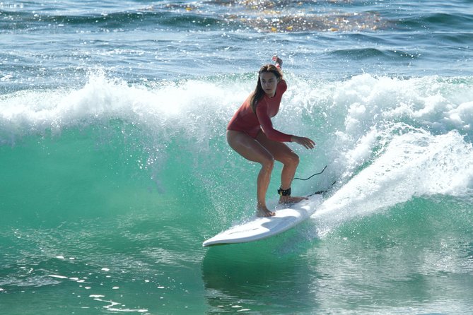 Surf Lesson in Laguna Beach - Getting ready with a wetsuit and board
