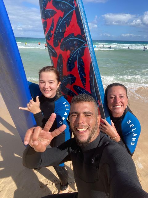 Surf Lessons | Learn to surf in Fuerteventura - Taking the lesson into the white water