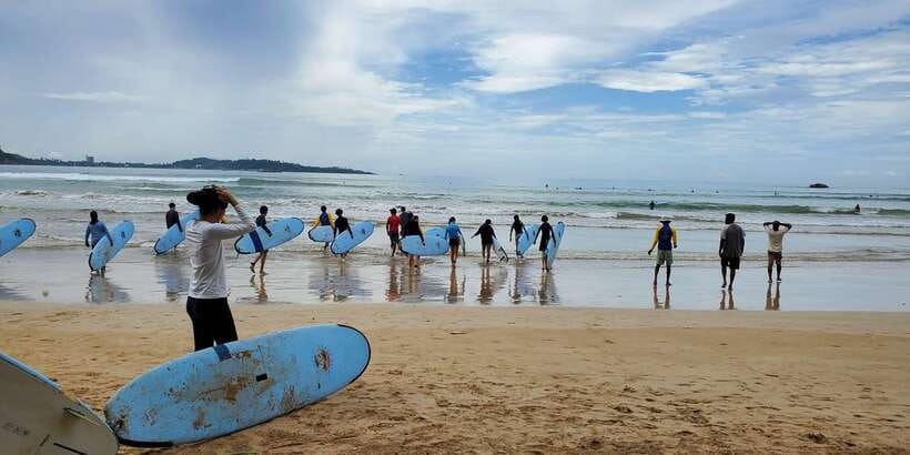 Surf & Stay – Private Surf Lesson Experience in Weligama - Learning the pop-up before chasing a wave