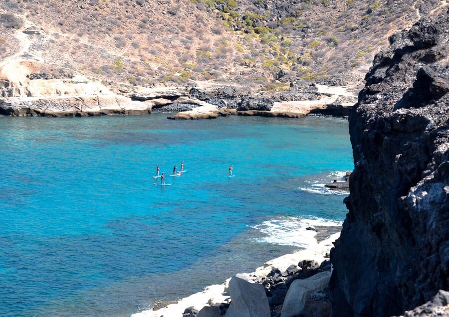 TENERIFE SUR | unforgettable SUP - SNORKELING EXPERIENCE - Paddling toward the quiet coves