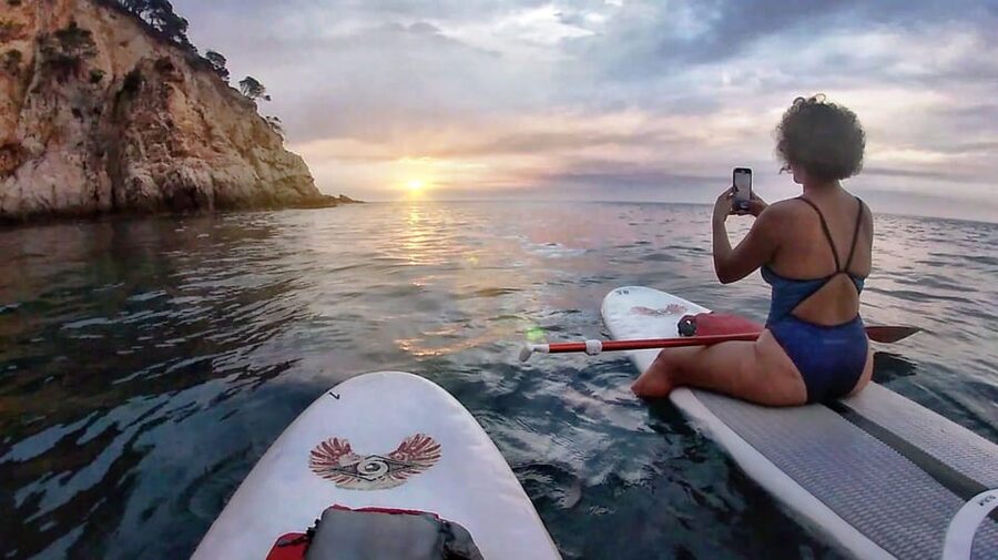 Tossa de Mar: Guided Route in Paddle Surfing&Coves and Caves - Learning to paddle before the coast opens up