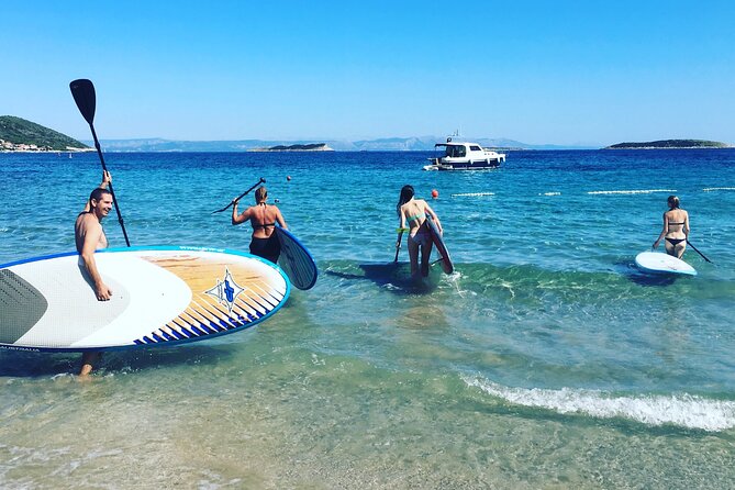 Vis sandy beach Stand Up Paddle Tour - Taking a break on sandy Zaglav Beach