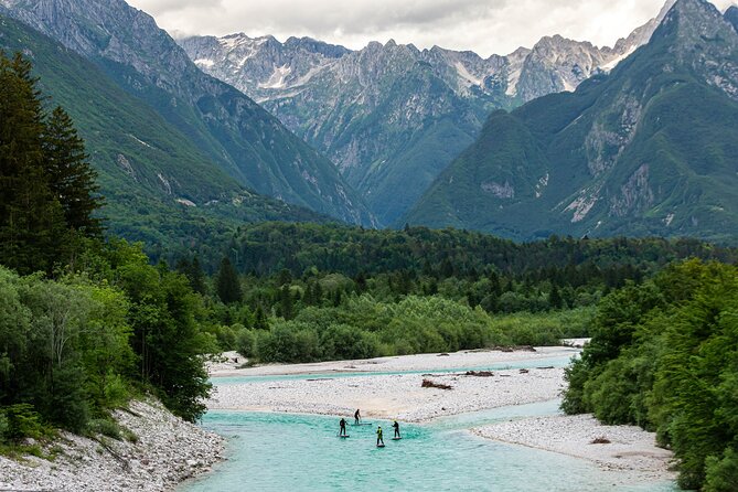 Whitewater Paddle Boarding on Soca River - The calm-water warm-up on the Soca