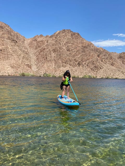 Willow Beach: Paddle Board Rental - The board, paddle, leash, and lifejacket